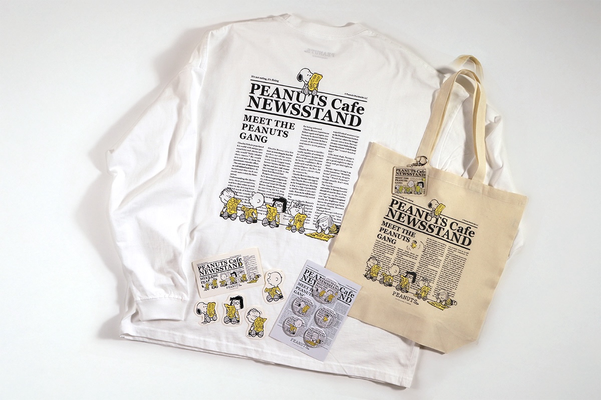 NEWSSTAND トートバッグ／ロングスリーブTシャツ ホワイト／缶バッジセット／ステッカーセット／アクリルキーホルダー